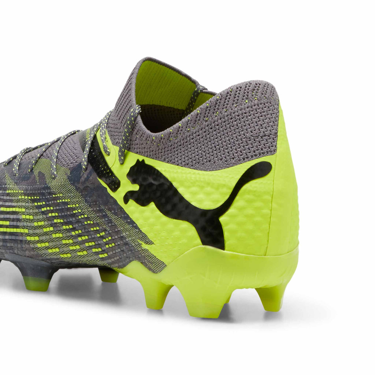 Puma Future 7 Ultimate Rush FG/AG chaussures de soccer à crampons - Strong Gray / Cool Dark Gray / Electric Lime