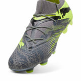 Puma Future 7 Ultimate Rush FG/AG chaussures de soccer à crampons - Strong Gray / Cool Dark Gray / Electric Lime