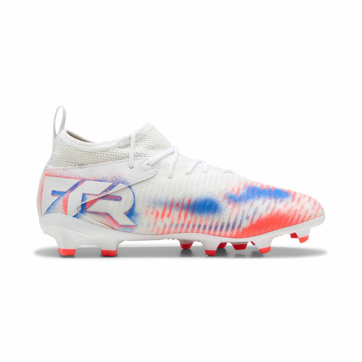 Puma Future 8 Match FG/AG JR Soccer Cleats - Puma White / Puma Black / Glowing Red