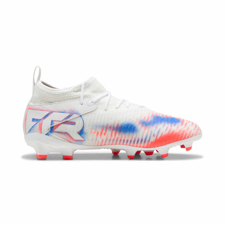 Puma Future 8 Match FG/AG JR Soccer Cleats - Puma White / Puma Black / Glowing Red