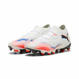 Puma Future 8 Match FG/AG Women's Soccer Cleats - Puma White / Puma Black / Glowing Red