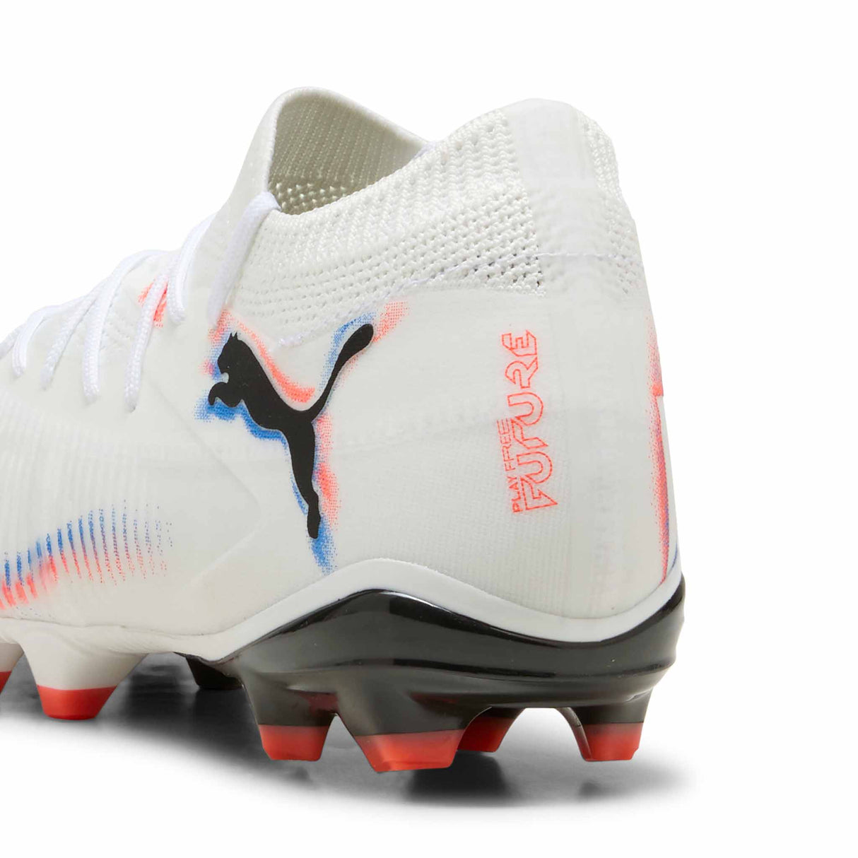 Puma Future 8 Match FG/AG Women's Soccer Cleats - Puma White / Puma Black / Glowing Red