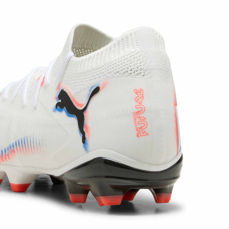 Puma Future 8 Match FG/AG Women's Soccer Cleats - Puma White / Puma Black / Glowing Red