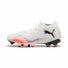 Puma Future 8 Match FG/AG Women's Soccer Cleats - Puma White / Puma Black / Glowing Red