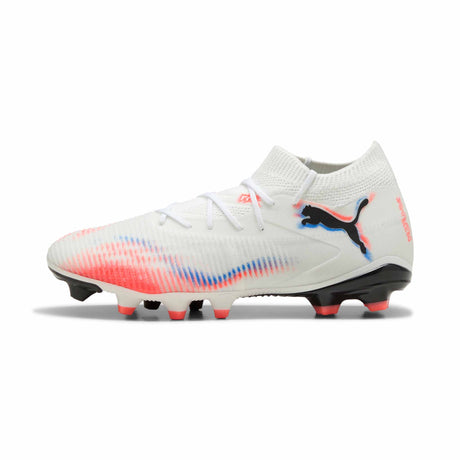 Puma Future 8 Match FG/AG Women's Soccer Cleats - Puma White / Puma Black / Glowing Red