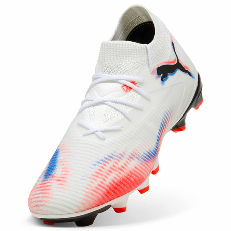 Puma Future 8 Match FG/AG Women's Soccer Cleats - Puma White / Puma Black / Glowing Red