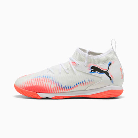 Puma Future 8 Match IT + Mid junior chaussures de futsal lateral - White / Black / Glowing Red