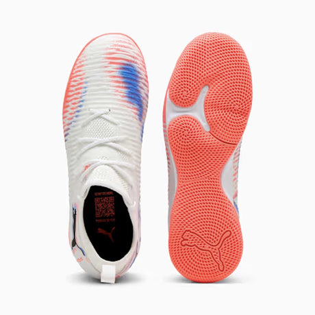 Puma Future 8 Match IT + Mid junior chaussures de futsal - White / Black / Glowing Red