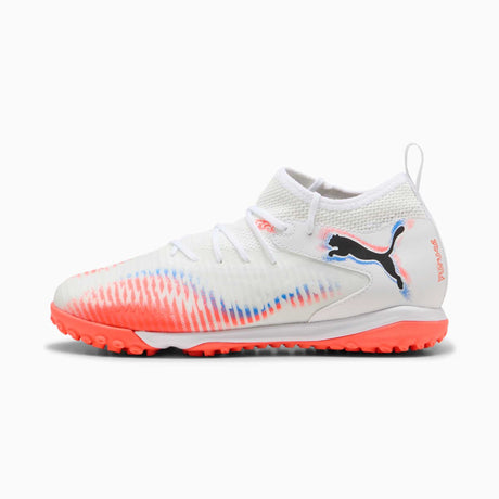 Puma Future 8 Match TT + Mid junior chaussures de soccer turf - White / Black / Glowing Red