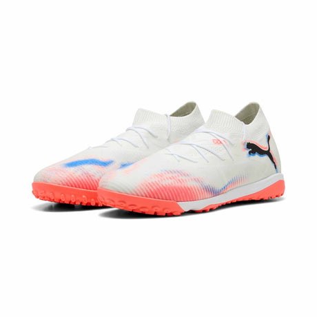 Puma Future 8 Match TT Turf Soccer Shoes - Puma White / Puma Black / Glowing Red