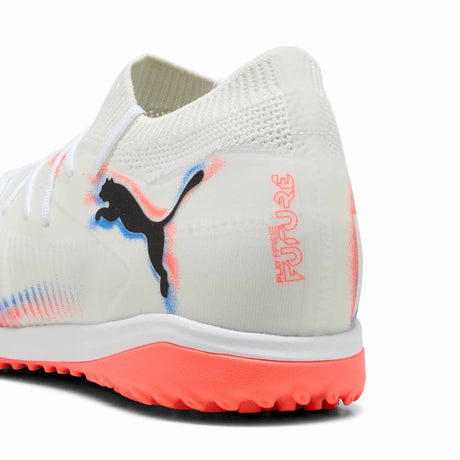 Puma Future 8 Match TT Turf Soccer Shoes - Puma White / Puma Black / Glowing Red