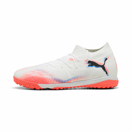 Puma Future 8 Match TT Turf Soccer Shoes - Puma White / Puma Black / Glowing Red