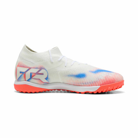 Puma Future 8 Match TT Turf Soccer Shoes - Puma White / Puma Black / Glowing Red