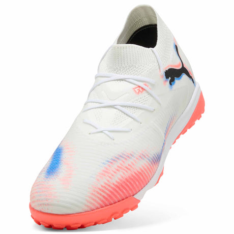 Puma Future 8 Match TT Turf Soccer Shoes - Puma White / Puma Black / Glowing Red