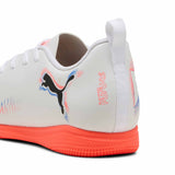 Puma Future 8 Play IT JR Indoor Soccer Shoes - Puma White / Puma Black / Glowing Red
