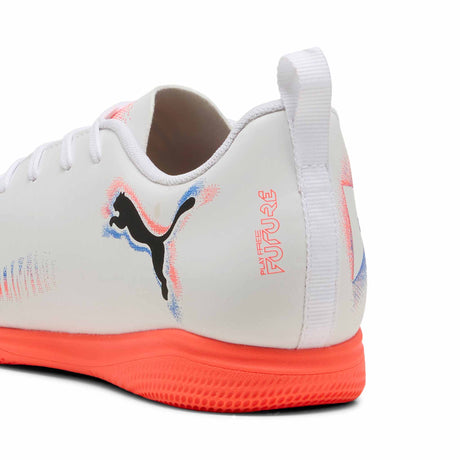 Puma Future 8 Play IT JR Indoor Soccer Shoes - Puma White / Puma Black / Glowing Red