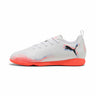 Puma Future 8 Play IT JR Indoor Soccer Shoes - Puma White / Puma Black / Glowing Red