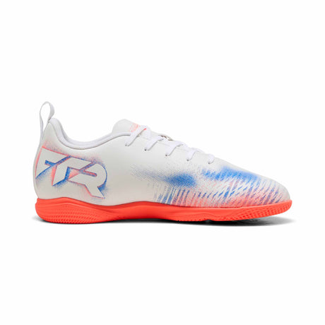 Puma Future 8 Play IT JR Indoor Soccer Shoes - Puma White / Puma Black / Glowing Red
