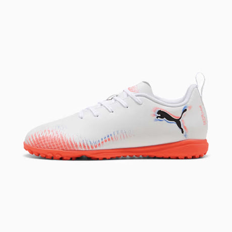 Chaussures de soccer turf Puma Future 8 Play TT junior - White / Black / Glowing Red