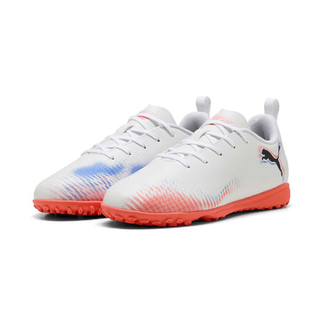 Chaussures de soccer turf Puma Future 8 Play TT junior - White / Black / Glowing Red