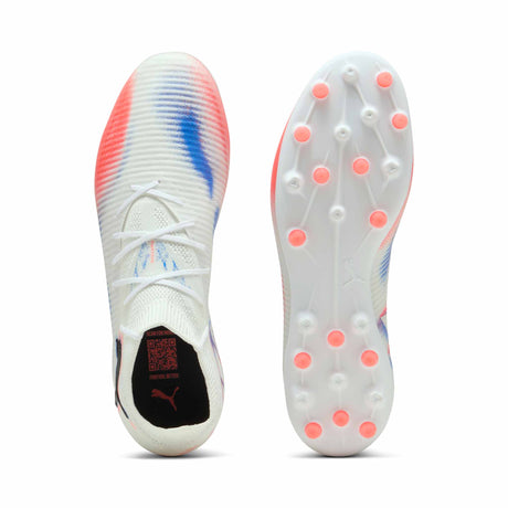 Puma Future 8 Pro MG chaussures de soccer multi-crampons - Puma White / Puma Black / Glowing Red