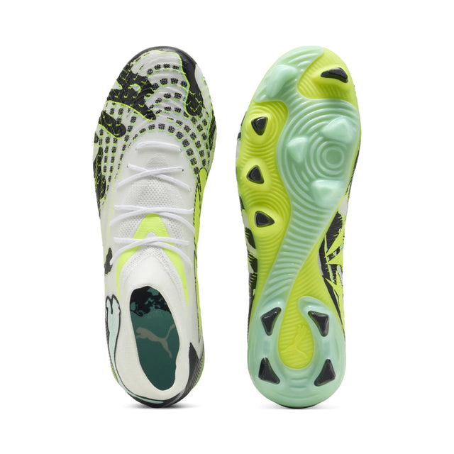 Puma Future 9 Match Creativity FG/AG Soccer Cleats - Yellow Alert / Mint Jelly / Puma White / Puma Black