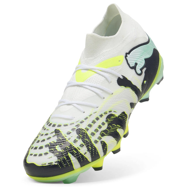 Puma Future 9 Match Creativity FG/AG Soccer Cleats - Yellow Alert / Mint Jelly / Puma White / Puma Black