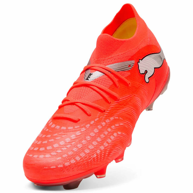Puma Future 9 Match FG/AG Soccer Cleats - Glowred / White / Black / Silver