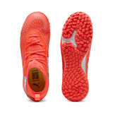 Puma Future 9 Match TT Junior Soccer Cleats - Glowing Red / Puma White