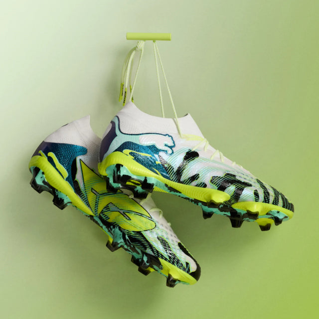 Puma Future 9 Ultimate Creativity FG Soccer Cleats - Yellow Alert / Mint Jelly / PUMA White / PUMA Black