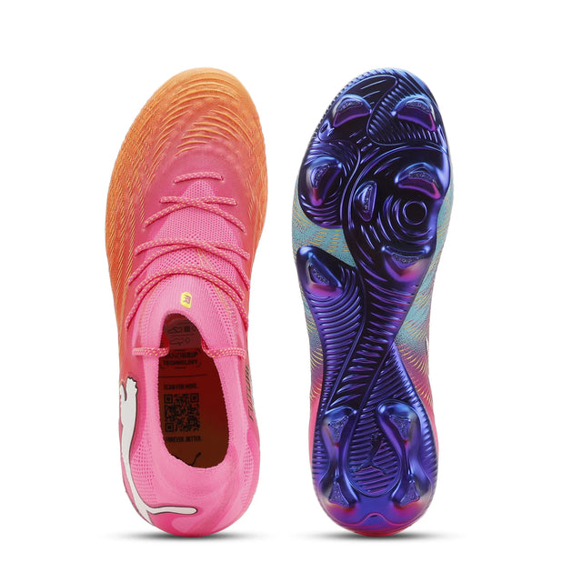 Puma Future 9 Ultimate FG/AG Soccer Cleats - Poison Pink / Puma White