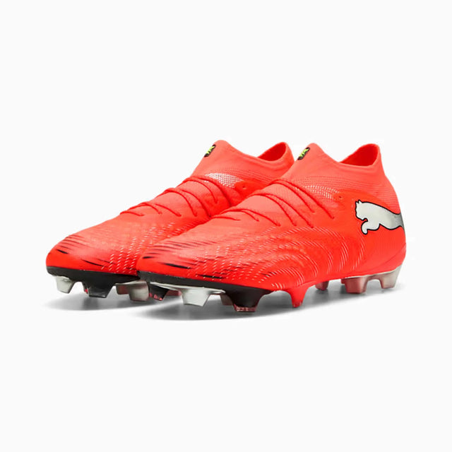 Puma Future 9 Ultimate FG chaussures de soccer à crampons - Glowing Red / Puma White / Puma Black / Silver