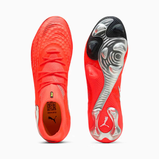 Puma Future 9 Ultimate FG chaussures de soccer à crampons - Glowing Red / Puma White / Puma Black / Silver