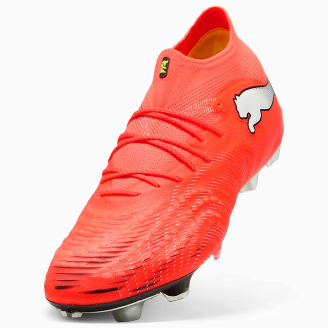 Puma Future 9 Ultimate FG chaussures de soccer à crampons - Glowing Red / Puma White / Puma Black / Silver