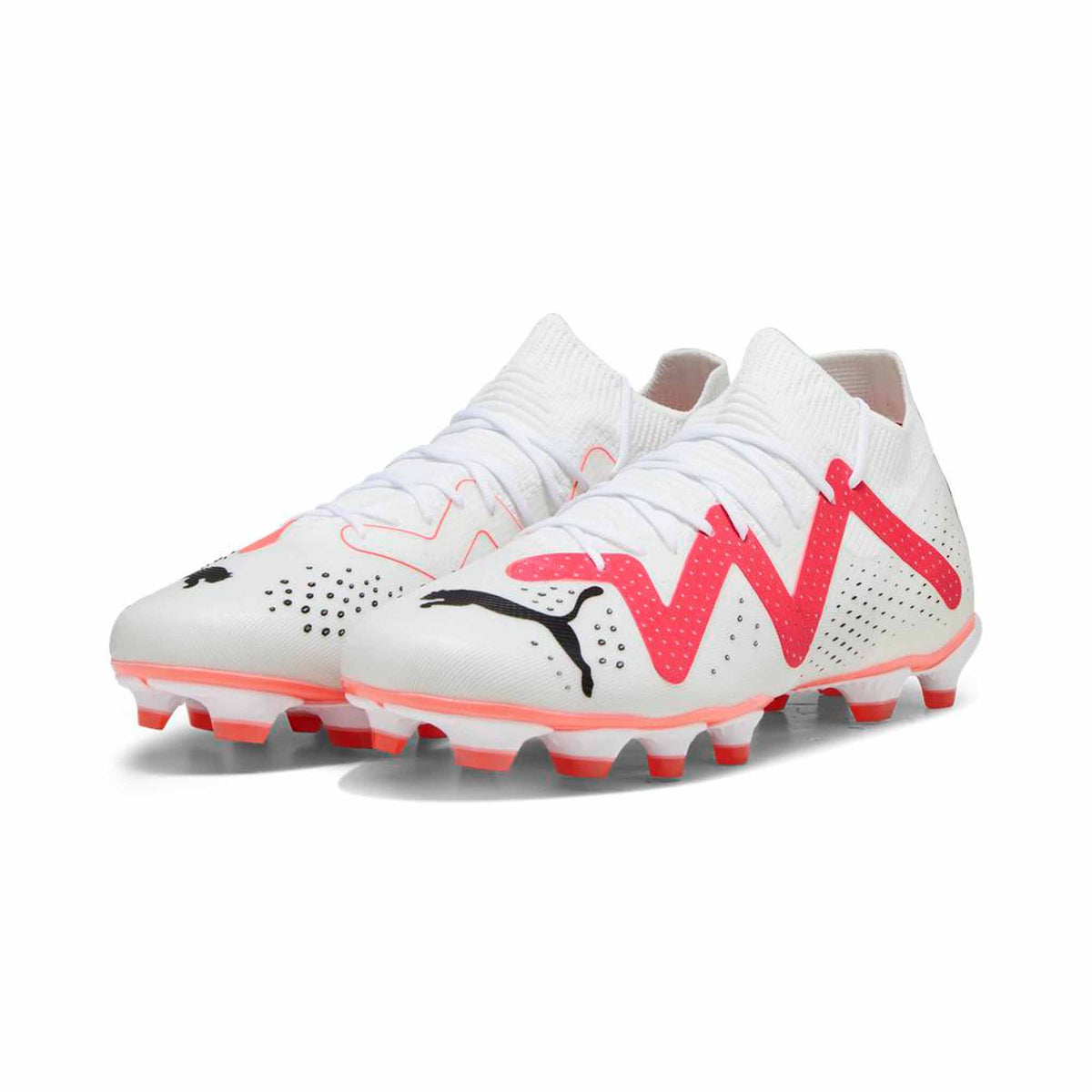 Puma Future Match FG/AG chaussures de soccer a crampons - Puma White / Fire Orchid