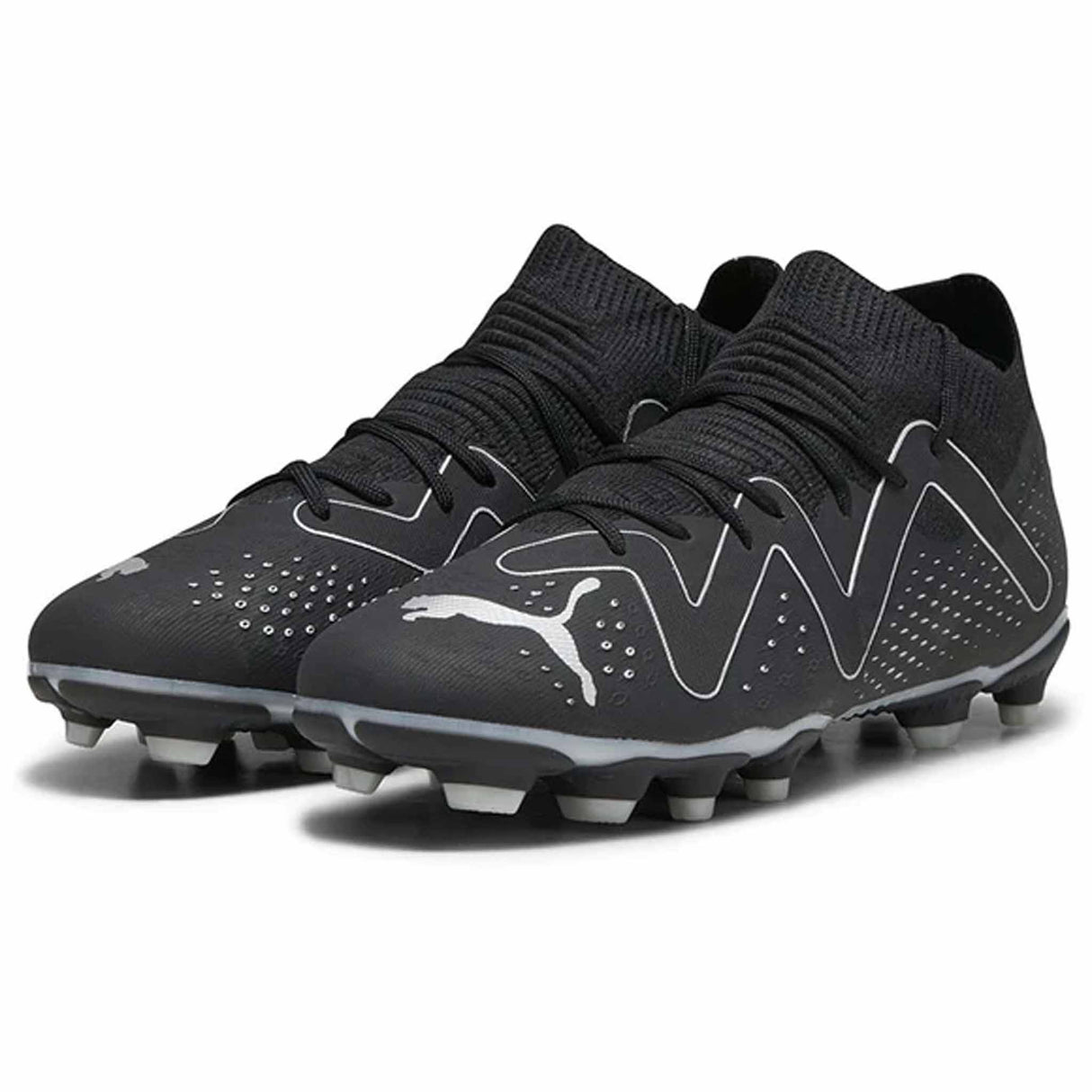 Puma Future Match FG/AG chaussures de soccer à crampons junior - Puma Black / Silver