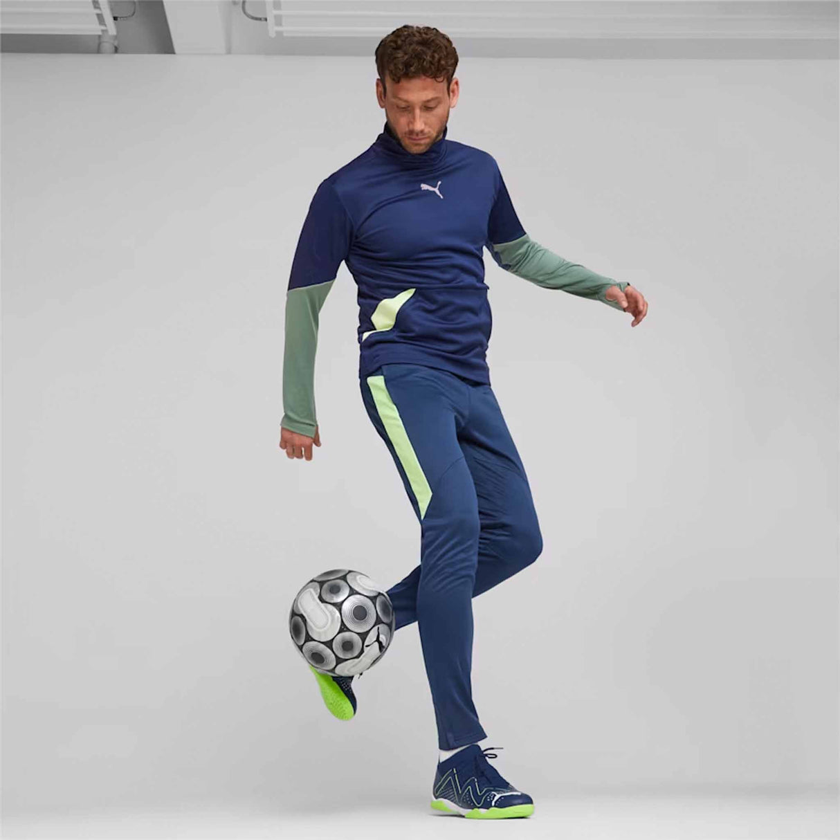 Puma Future Match IT Futsal chaussures de soccer intérieur adulte - Persian Blue / White / Pro Green