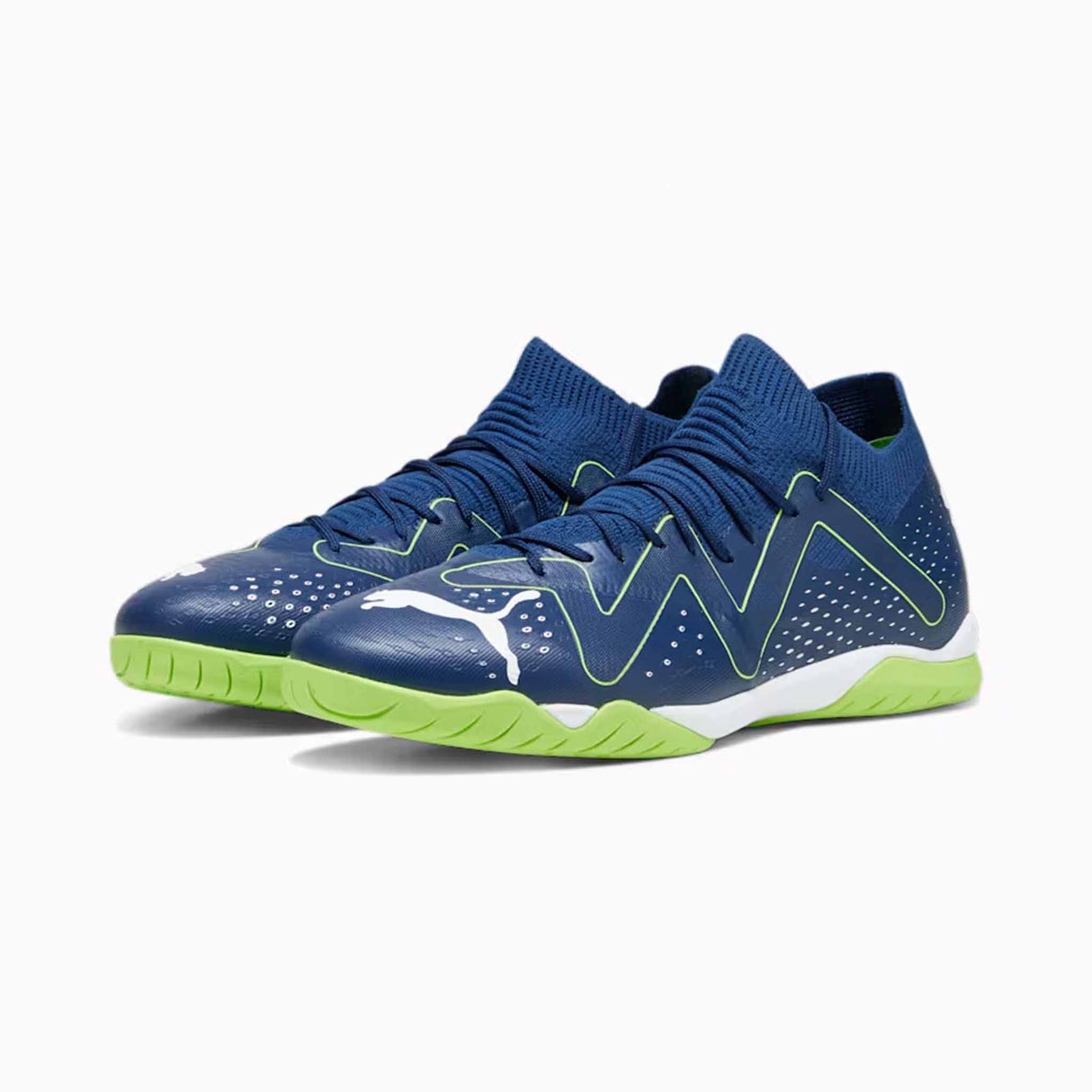 Puma Future Match IT Futsal chaussures de soccer intérieur adulte - Persian Blue / White / Pro Green