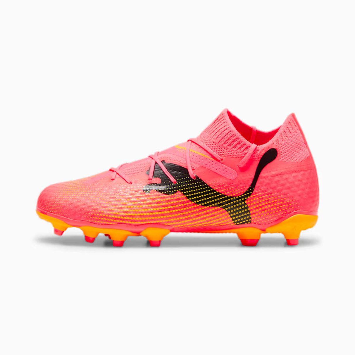 Puma Future 7 Pro FG/AG chaussures de soccer à crampons junior - Sunset Glow / Puma Black