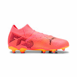 Puma Future 7 Pro FG/AG chaussures de soccer à crampons junior - Sunset Glow / Puma Black