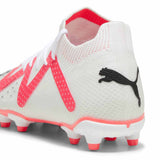 Puma Future Pro FG/AG chaussures de soccer à crampons junior - Puma White / Fire Orchid