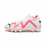 Puma Future Pro FG/AG chaussures de soccer à crampons junior - Puma White / Fire Orchid