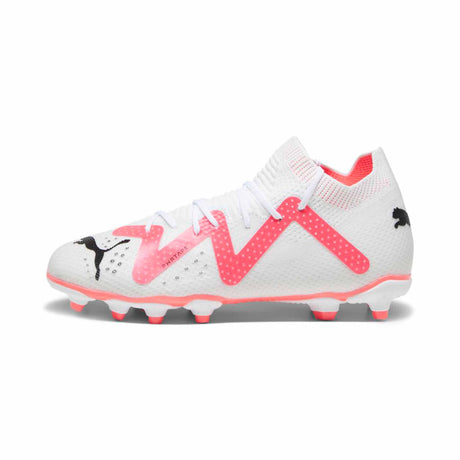 Puma Future Pro FG/AG chaussures de soccer à crampons junior - Puma White / Fire Orchid