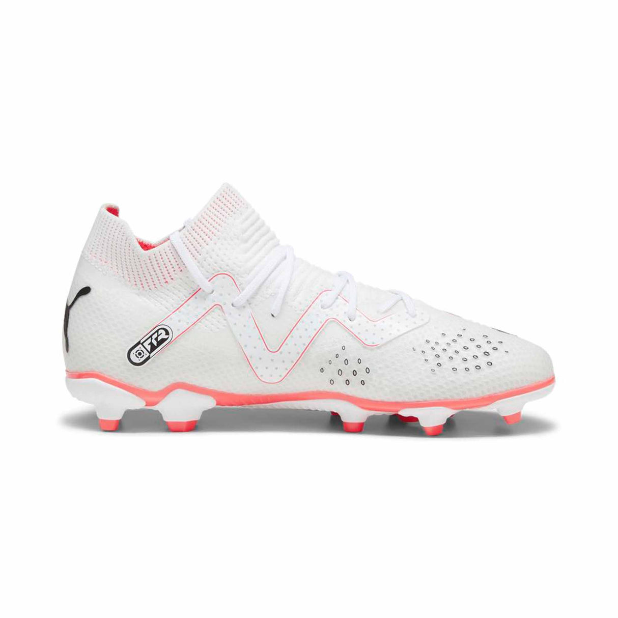 Puma Future Pro FG/AG chaussures de soccer à crampons junior - Puma White / Fire Orchid