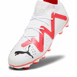 Puma Future Pro FG/AG chaussures de soccer à crampons junior - Puma White / Fire Orchid