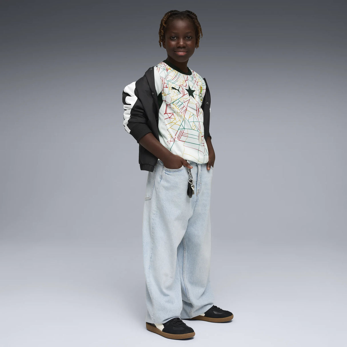 Puma Ghana Football Association Home Jersey for Kids World Cup 2026 - White