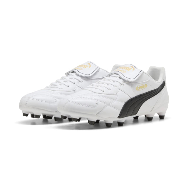 Puma King Top FG/AG Soccer Cleats - Puma White / Puma Black