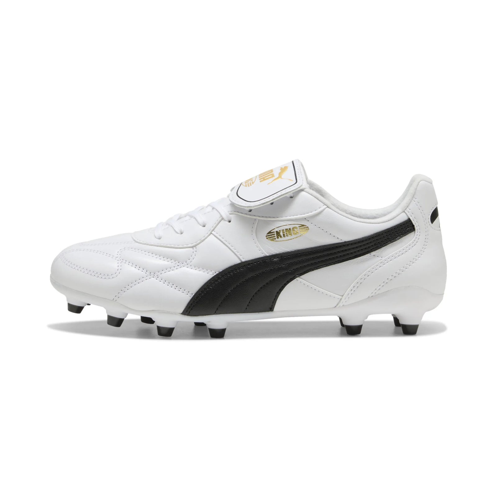 Puma King Top FG/AG Soccer Cleats - Puma White / Puma Black