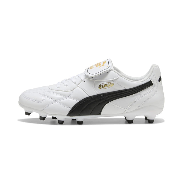 Puma King Top FG/AG Soccer Cleats - Puma White / Puma Black