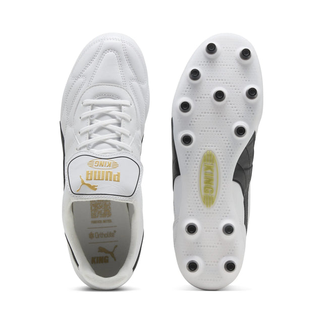 Puma King Top FG/AG Soccer Cleats - Puma White / Puma Black